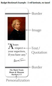 Twain bookmark - Custom Printed