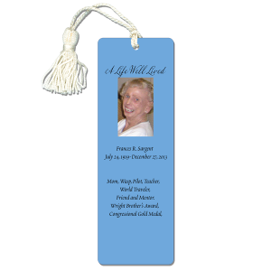 Memorial Bookmark - Funeral Bookmark