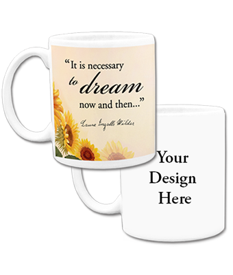 Ceramic mug made in USA with your design in full color