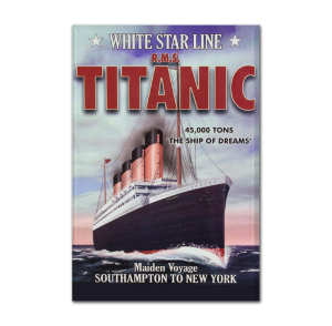 Custom Refrigerator Magnet - Titanic Exhibit poster