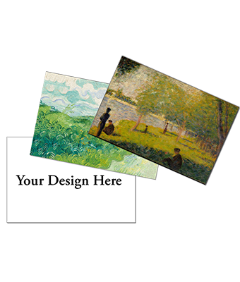 Postcards with blank for your design, impressionist painting examples
