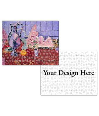 Custom Puzzle still life example with Blank Puzzle to Design Your Own