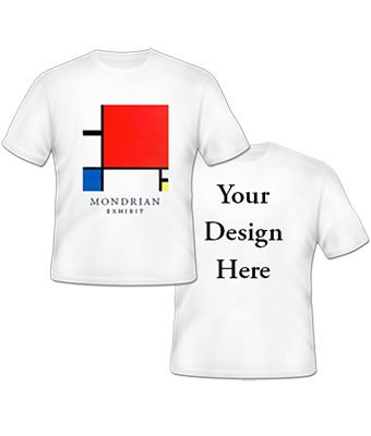 T-shirt with modern art painting and blank t-shirt with 