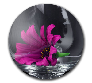 Custom Crystal Flower Paperweight Example