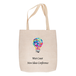 Custom Printed Tote Bag -Light bulb with multicolor