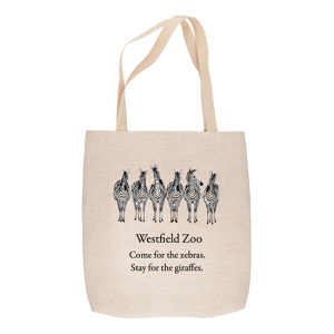 Custom Printed Tote Bag - zoo tote bag