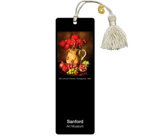 Custom Bookmark with tassel and charm - Fruit still life painting