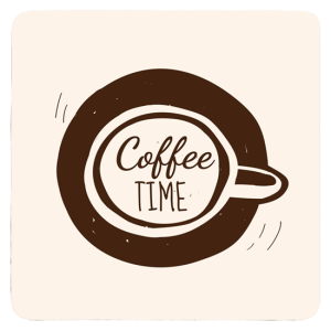 Custom Printed Drink Coaster - Coffee shop logo