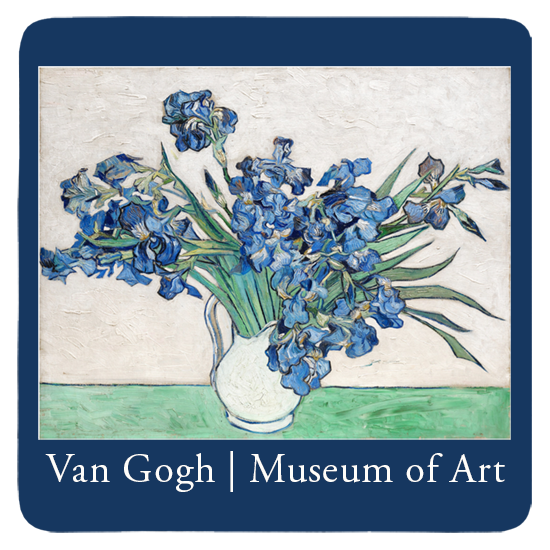 CO-gallery images - 550x550-VanGogh-NEW Custom Printed Drink Coaster - Van Gogh Iris